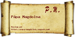 Pápa Magdolna névjegykártya